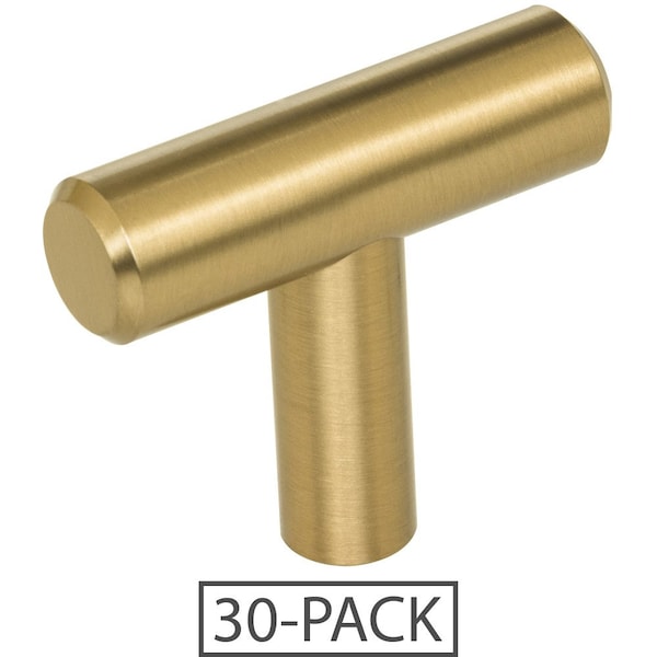 Elements 30-Pack of the 1-9/16" Overall Length Satin Bronze Naples Cabinet "T" Knob 40SBZ-30 - main